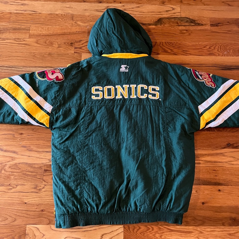 Vintage Seattle SuperSonics Starter Hooded Jacket - Picture 4 of 6